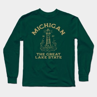 Michigan Lighthouse Long Sleeve T-Shirt